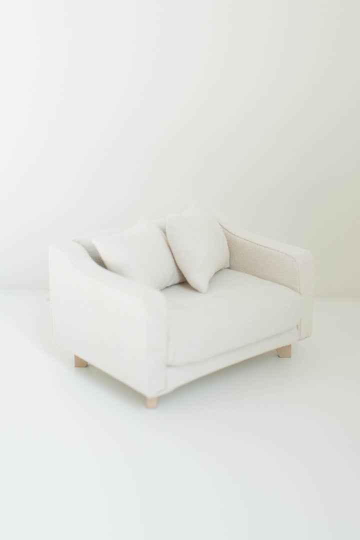 Adelaide Scoop Arm Accent Chair | Pearl White