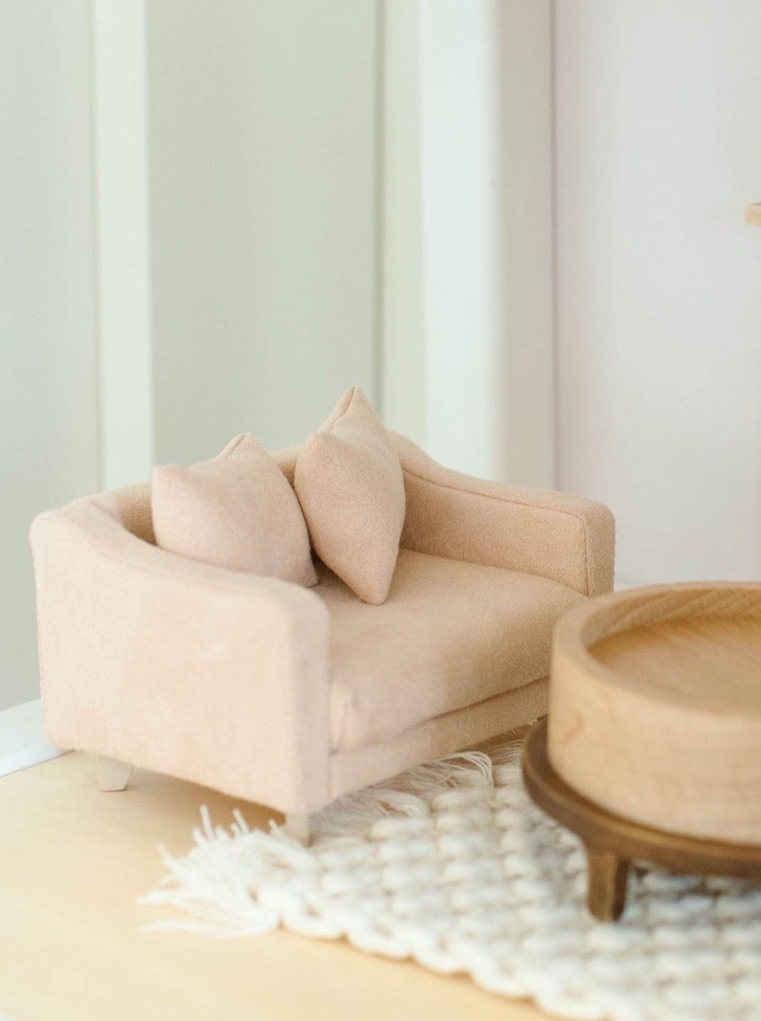 Adelaide Scoop Arm Chair in Barely Blush