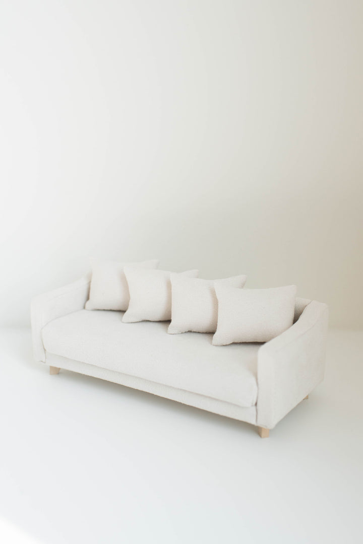 Adelaide Scoop Arm Sofa | Pearl White