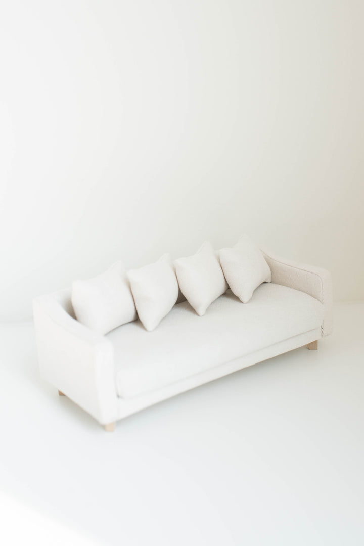 Adelaide Scoop Arm Sofa | Pearl White