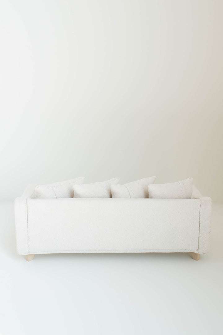 Adelaide Scoop Arm Sofa | Pearl White