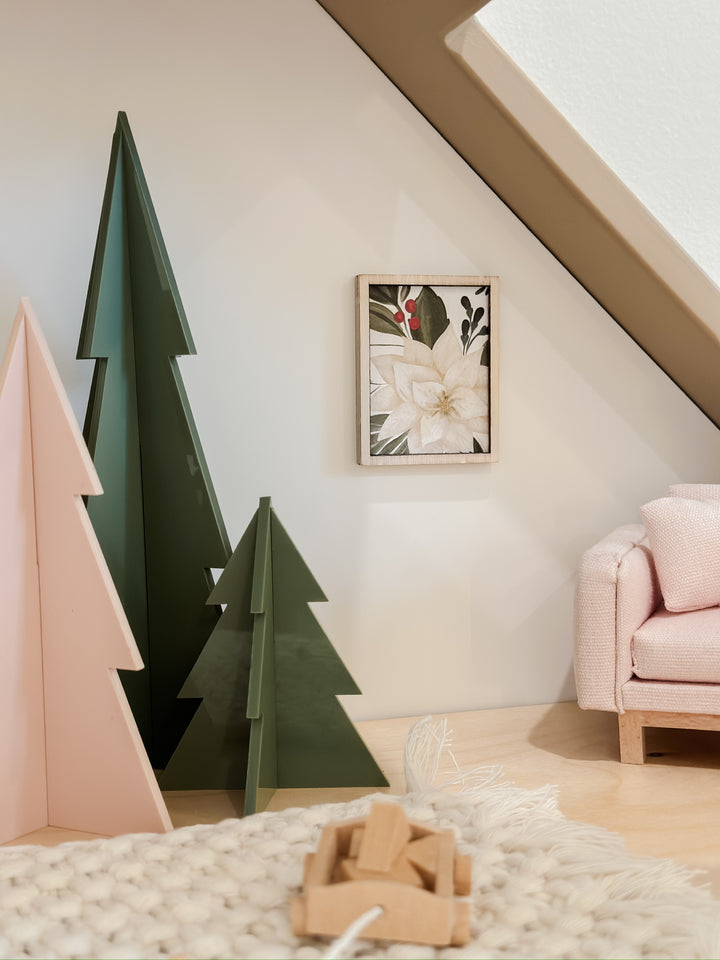 Acrylic Christmas Holiday Trees | Set of 3 | Fern & Blush