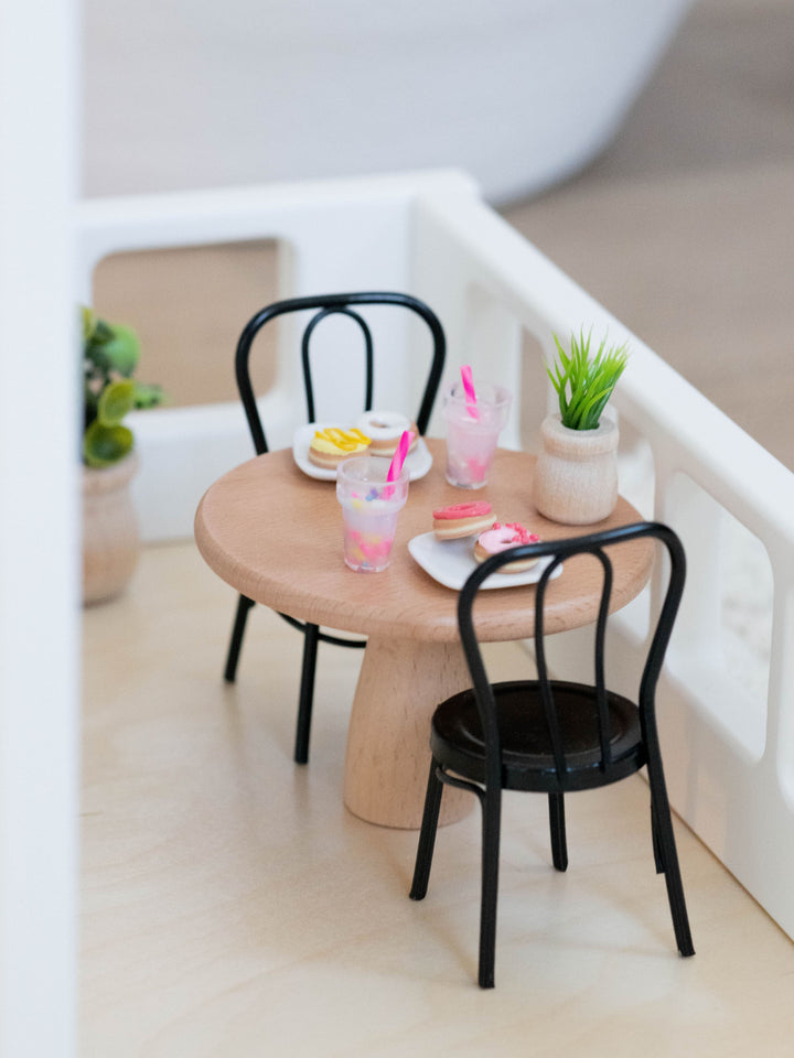 *FLAWED* Round Bistro Dining Table | Natural Wood