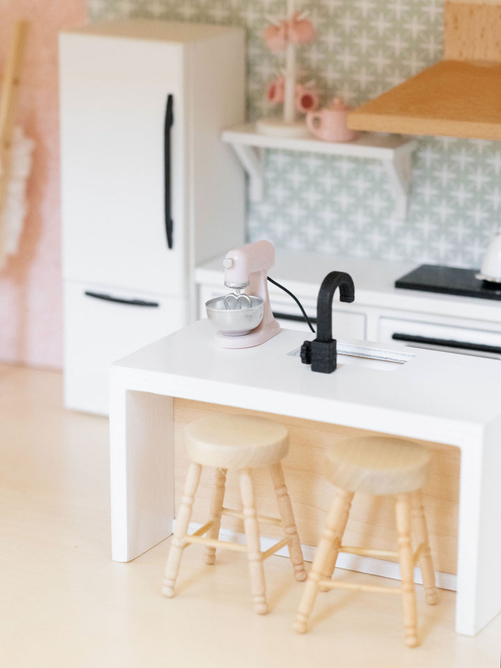 Refrigerator | White with Black Hardware