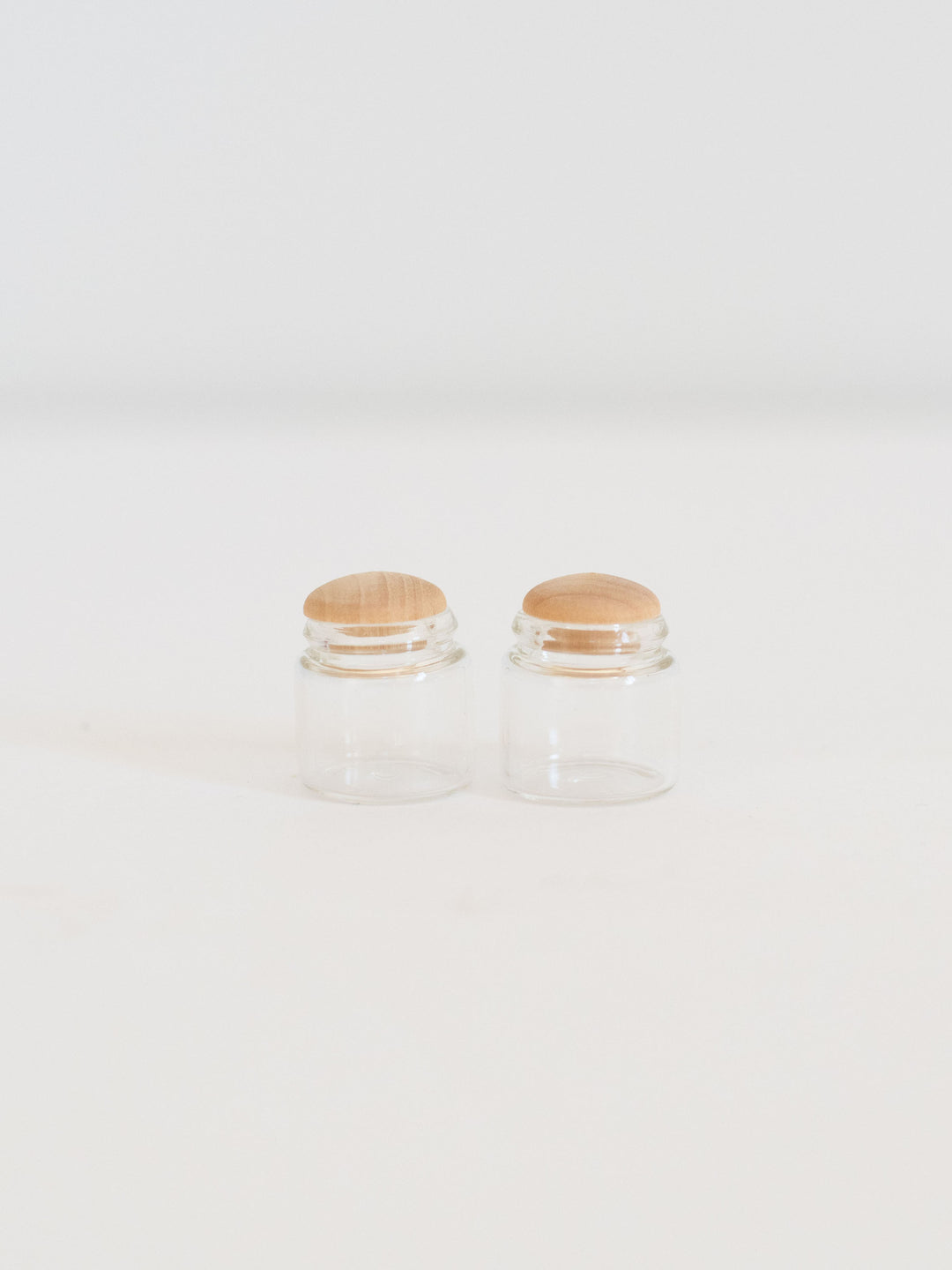Kitchen Canister Set | Glass with Wood Lid