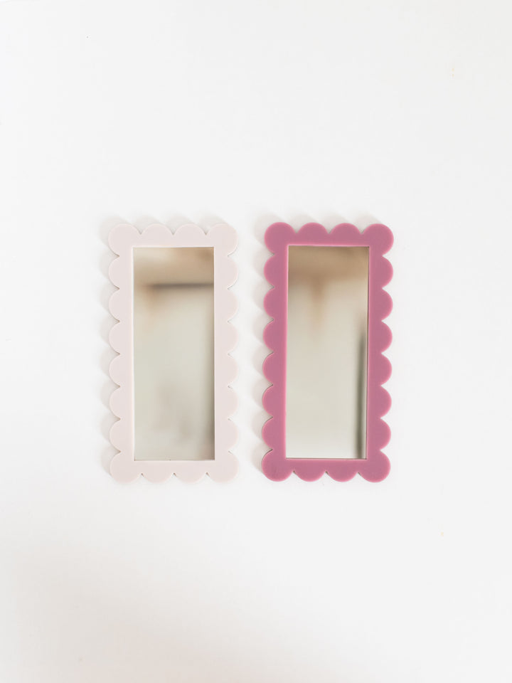 Scalloped Floor Mirror | Various Colors
