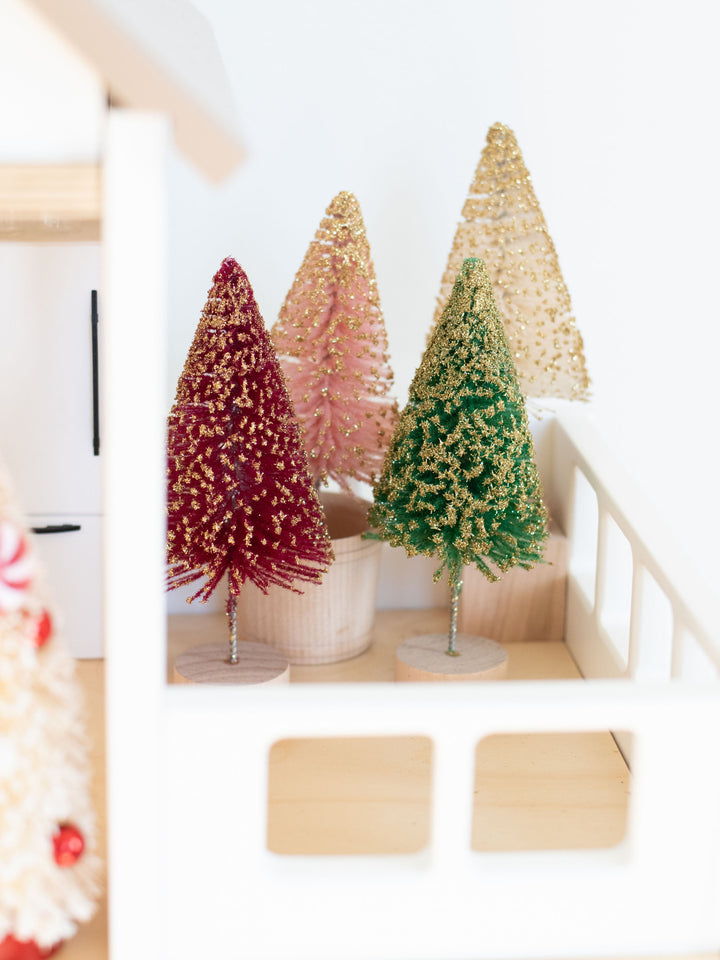 Glitter Bottle Brush Trees | 4 Colors