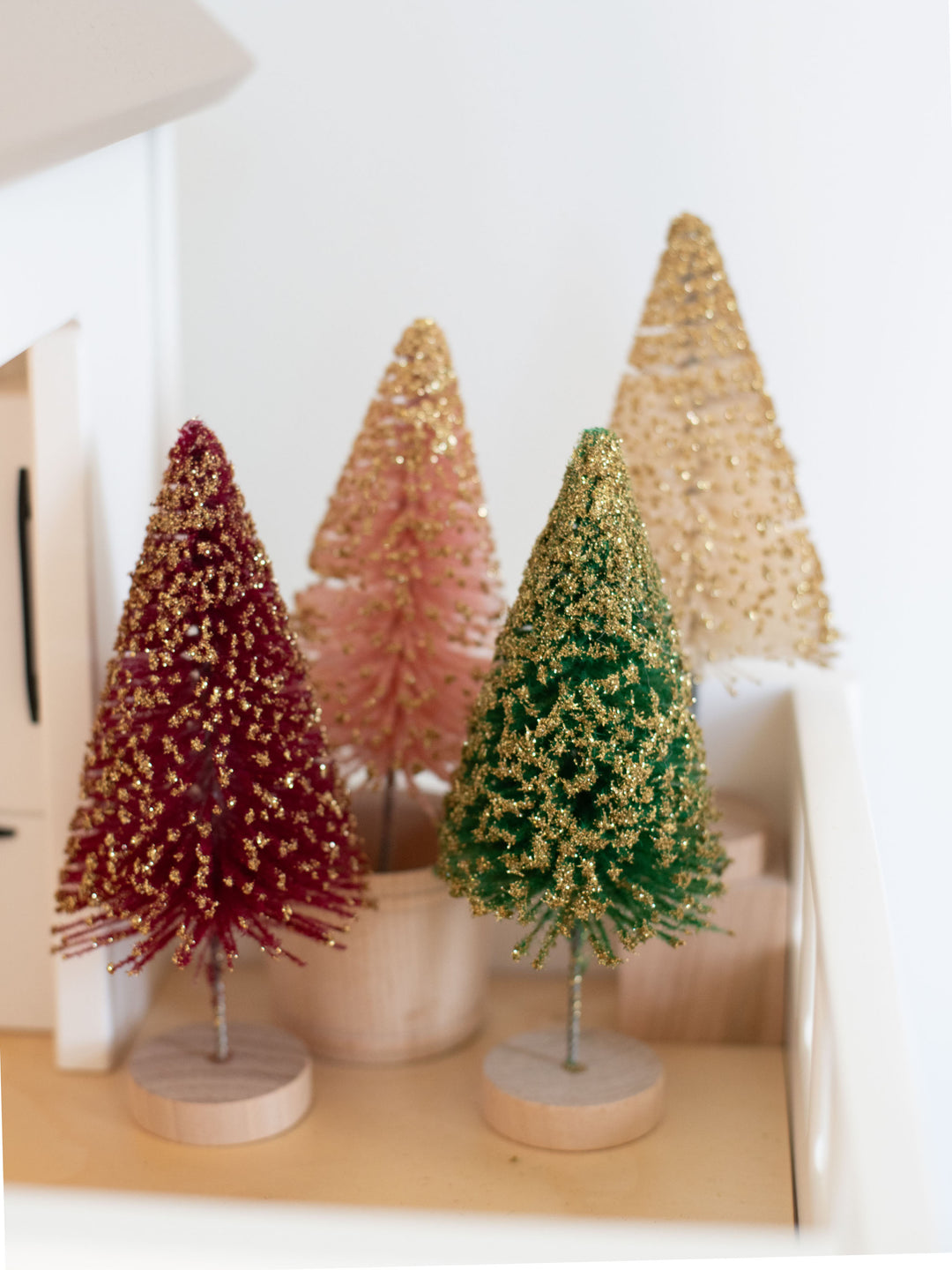 Glitter Bottle Brush Trees | 4 Colors