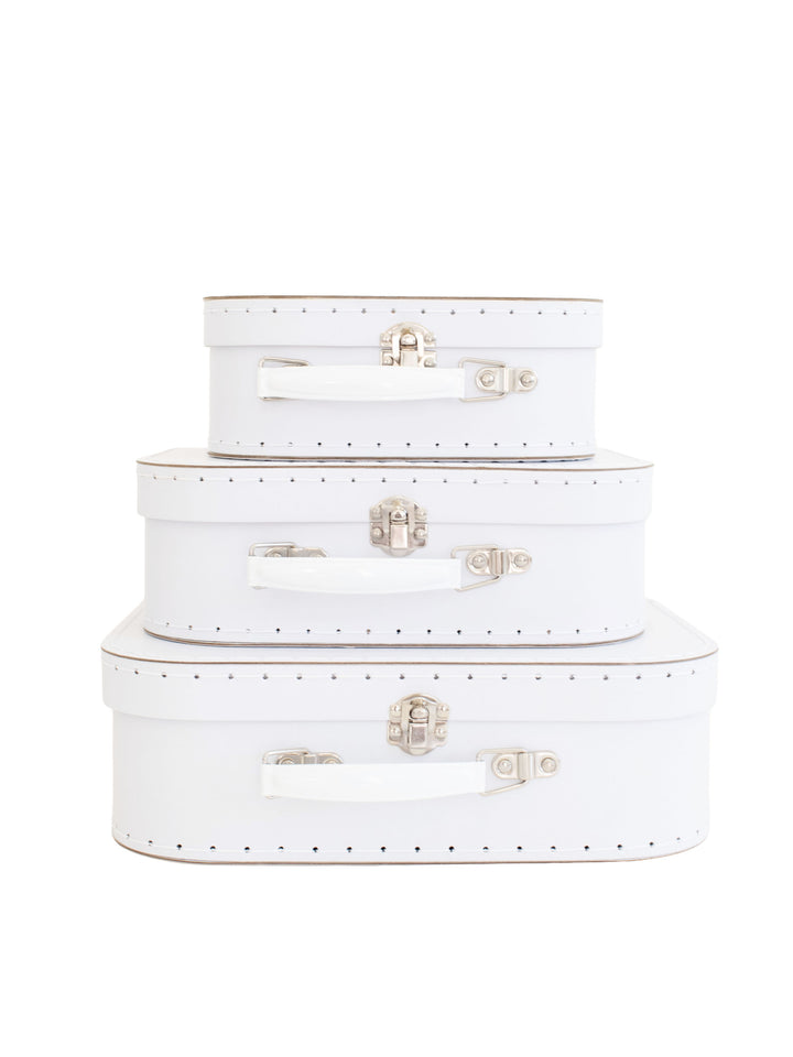 Large Suitcase Traveling Dollhouse Room | White