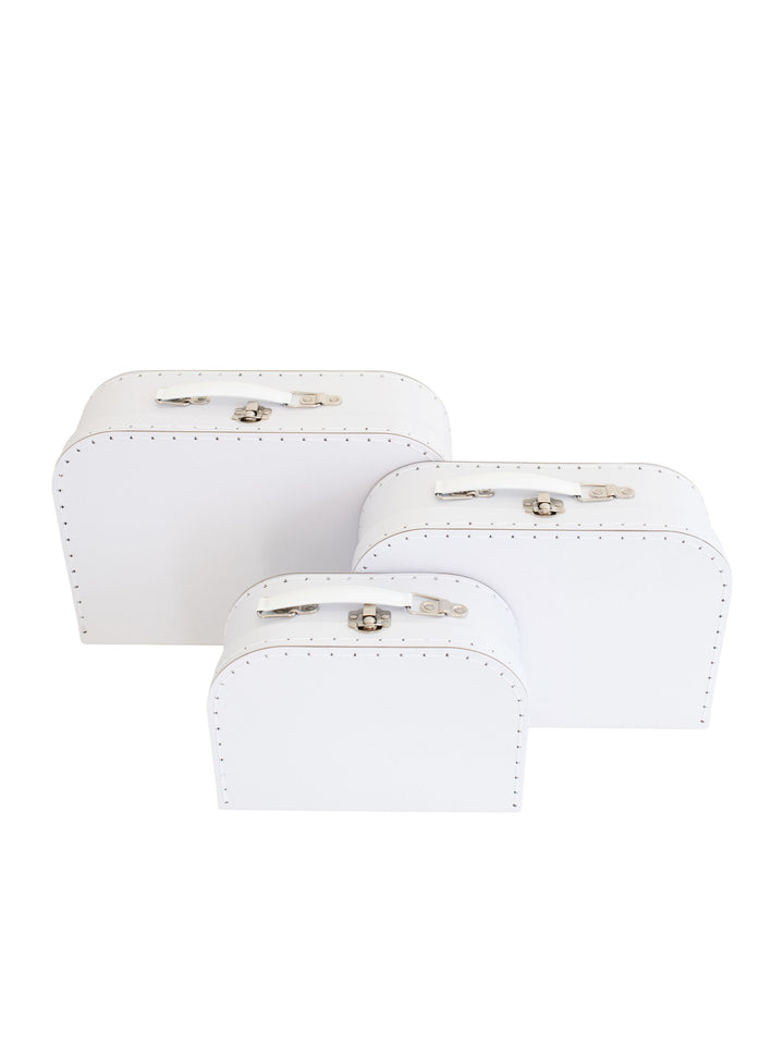 Small Suitcase Traveling Dollhouse Room | White