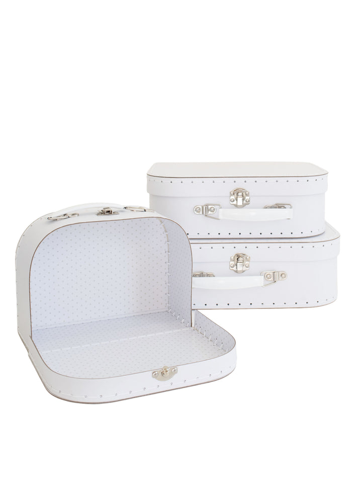 Small Suitcase Traveling Dollhouse Room | White