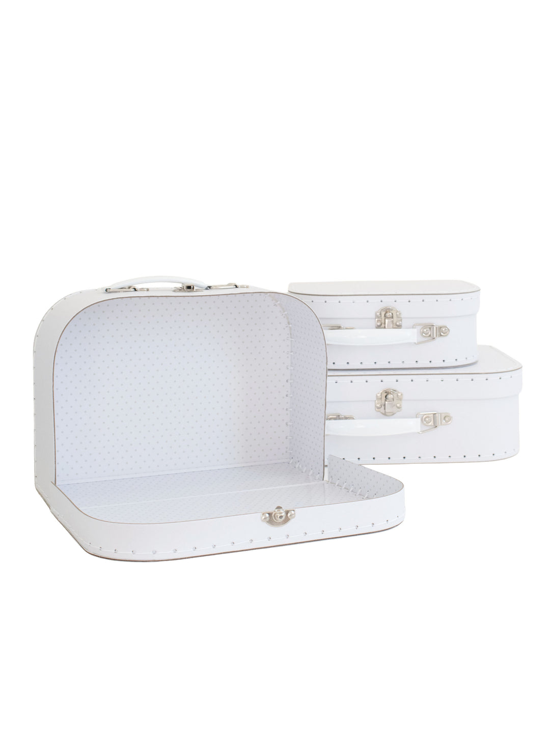 Medium Suitcase Traveling Dollhouse Room | White