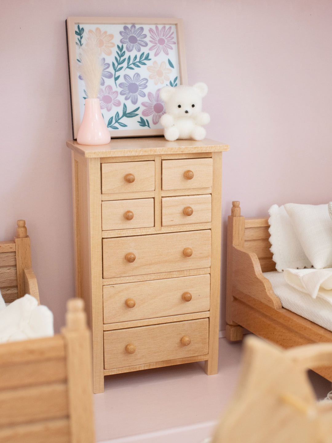 Tall Dresser | Wood Knobs