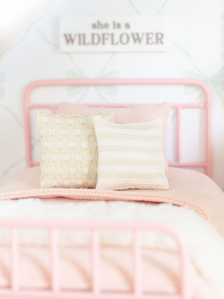 Ecru Loom Pillows | Dollhouse Miniature Accessories &amp; Decor