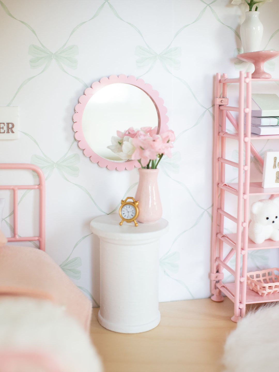 Petal PInk Mirror Collection | Dollhouse Miniature Wall Accessories &amp; Decor