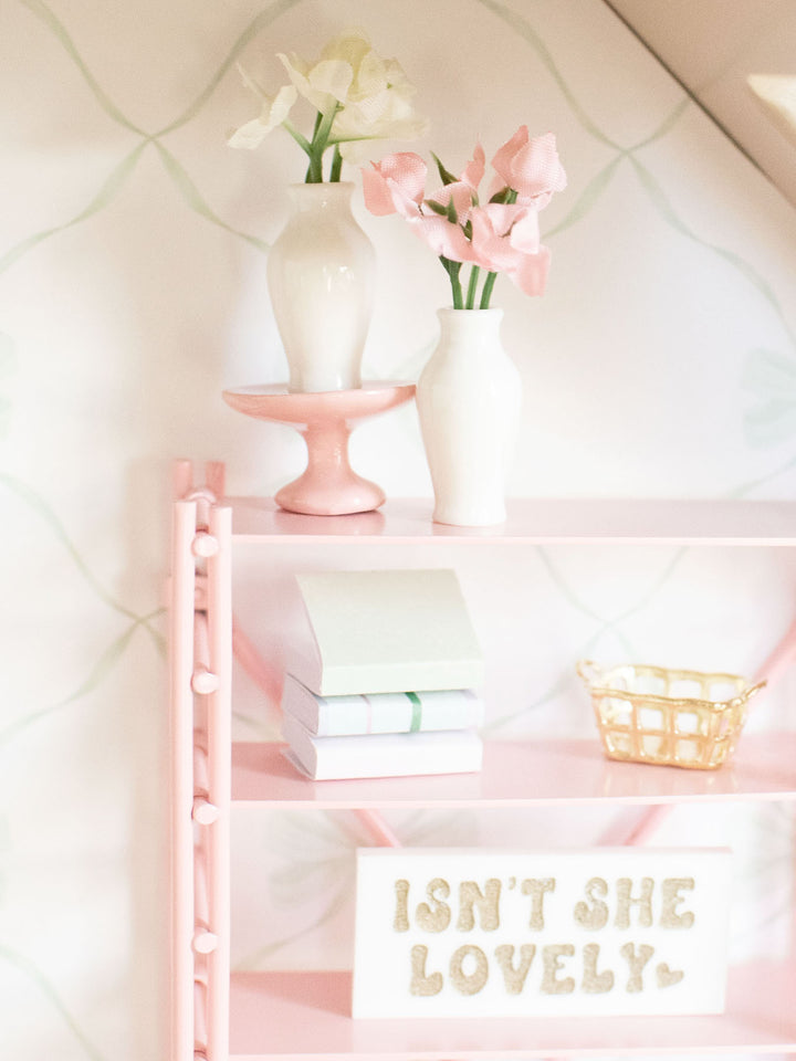 Gold Grid Basket | Dollhouse Miniature Accessories &amp; Decor