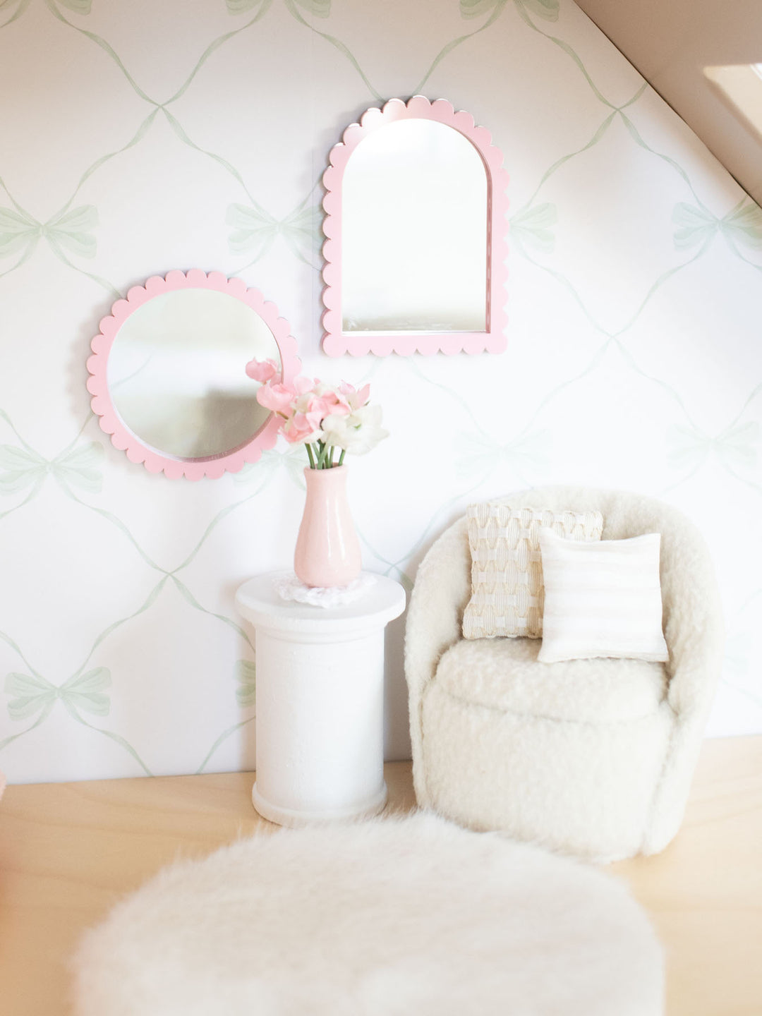 Ecru Loom Pillows | Dollhouse Miniature Accessories &amp; Decor