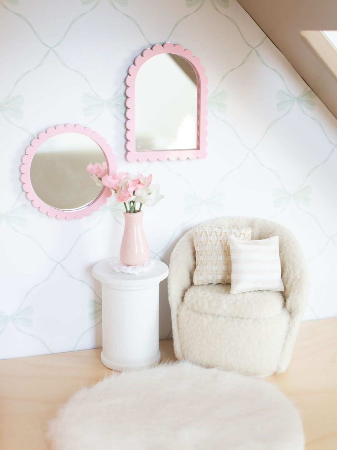 Isla Drum End Table | Dollhouse Miniature Furniture