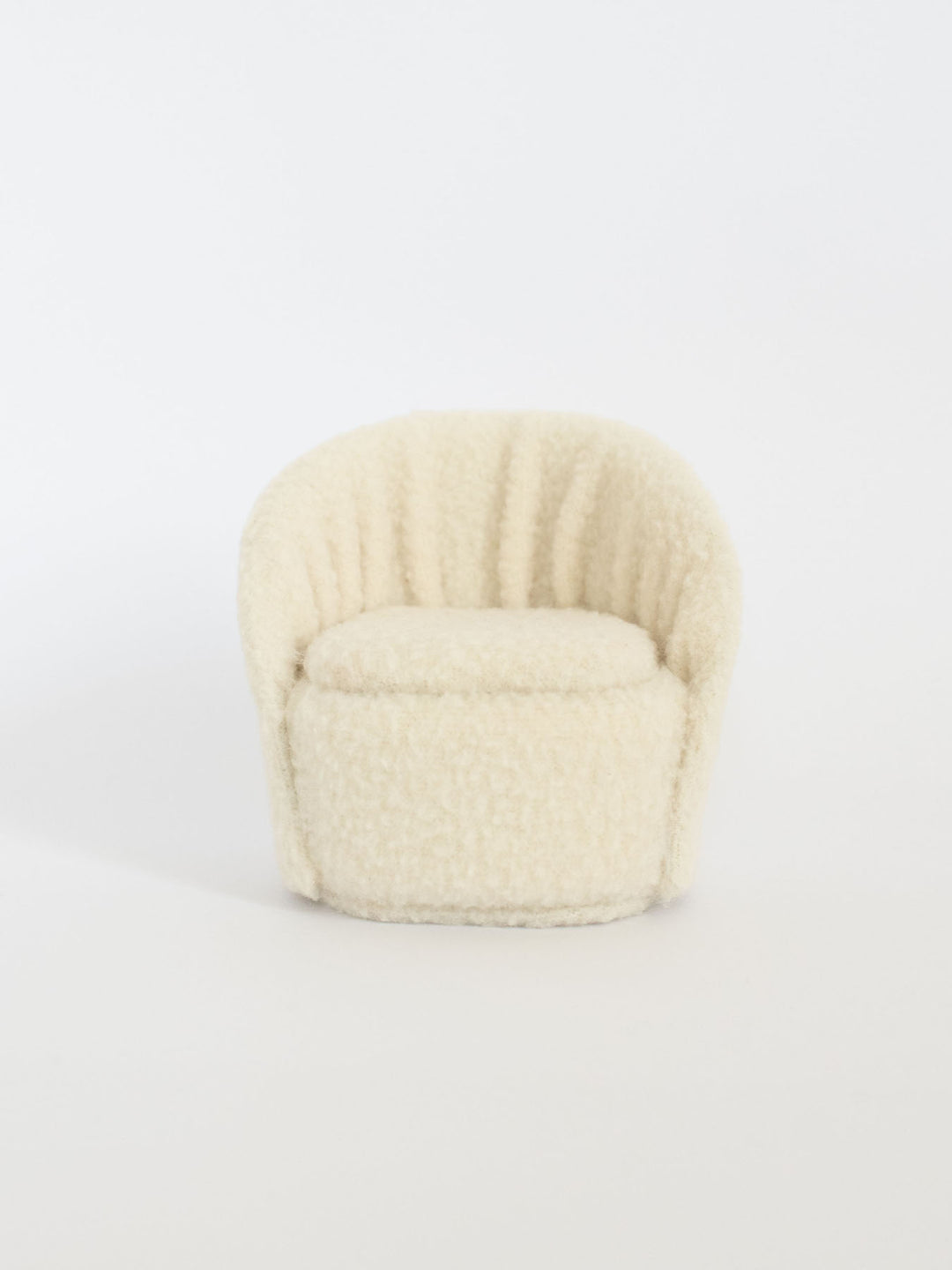Lily Cream Sherpa Chair | Dollhouse Miniature Furniture