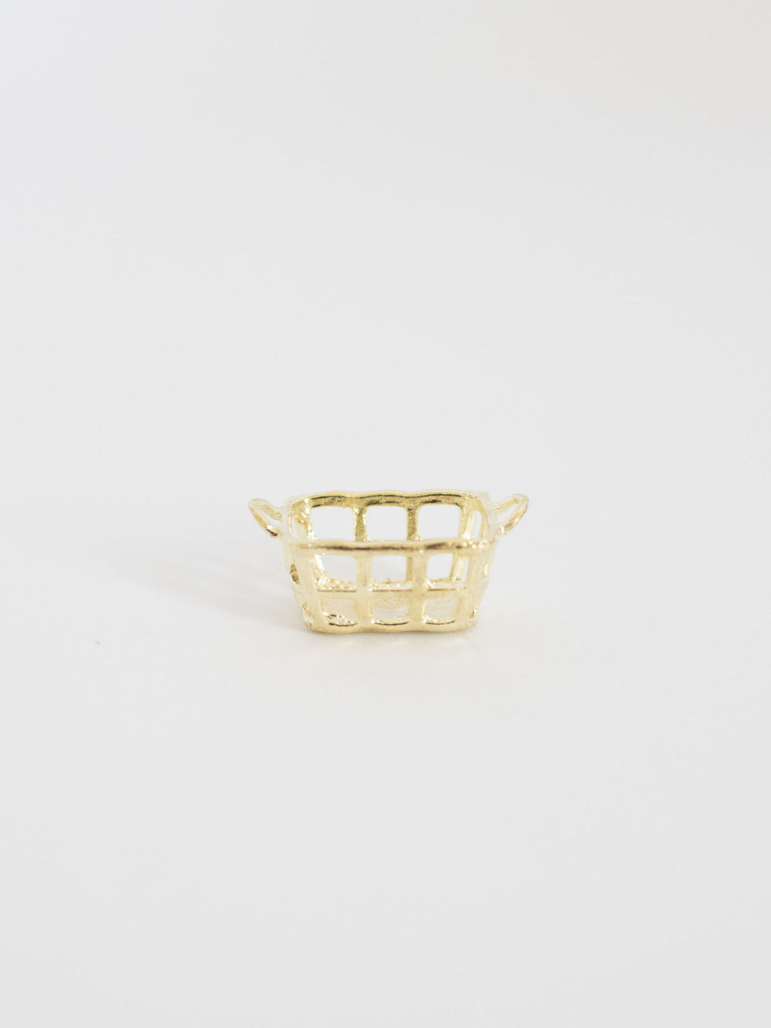 Gold Grid Basket | Dollhouse Miniature Accessories &amp; Decor