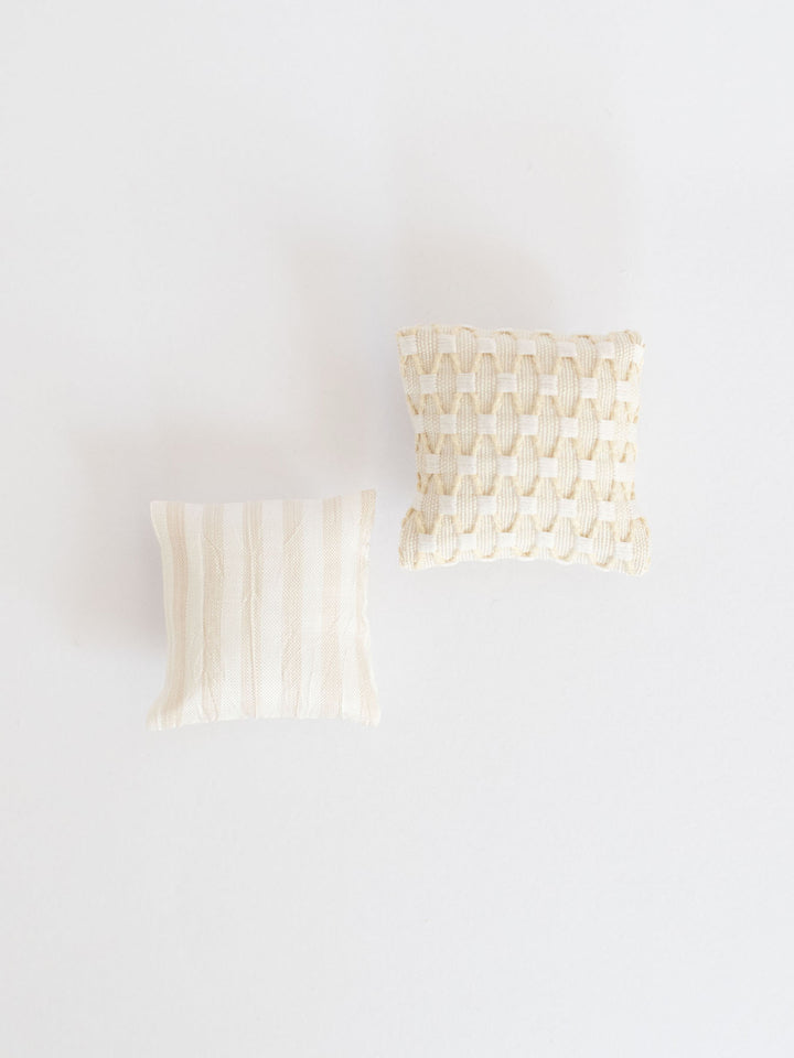 Ecru Loom Pillows | Dollhouse Miniature Accessories &amp; Decor