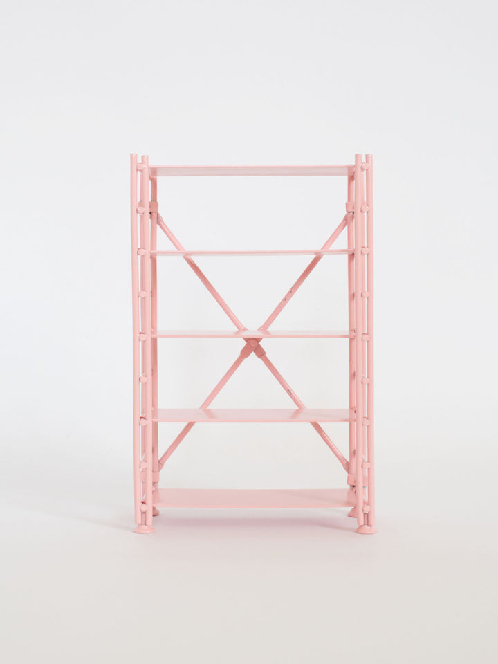 Sweet Pea Pink Metal Bookshelf | Dollhouse Miniature Furniture