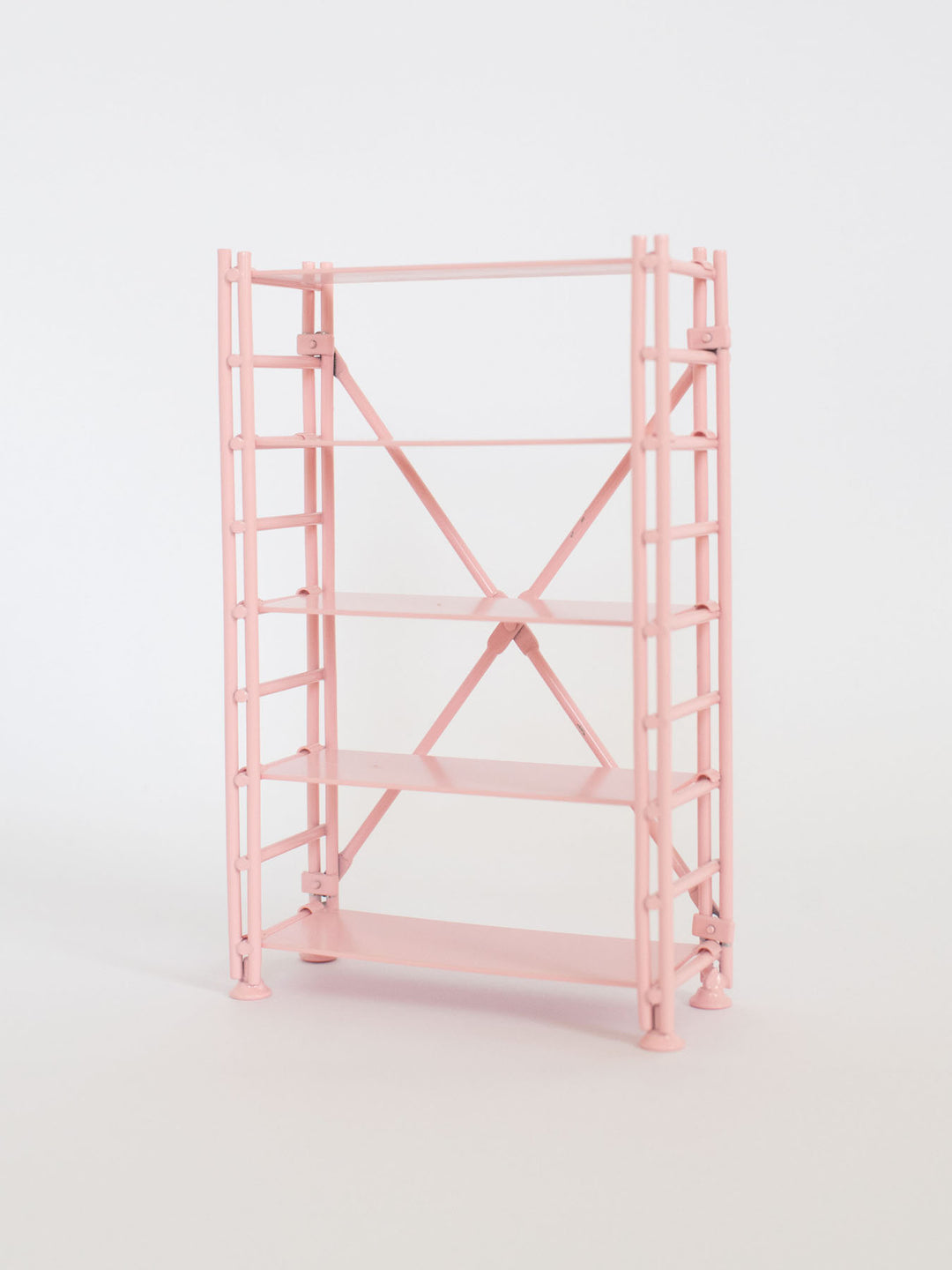 Sweet Pea Pink Metal Bookshelf | Dollhouse Miniature Furniture