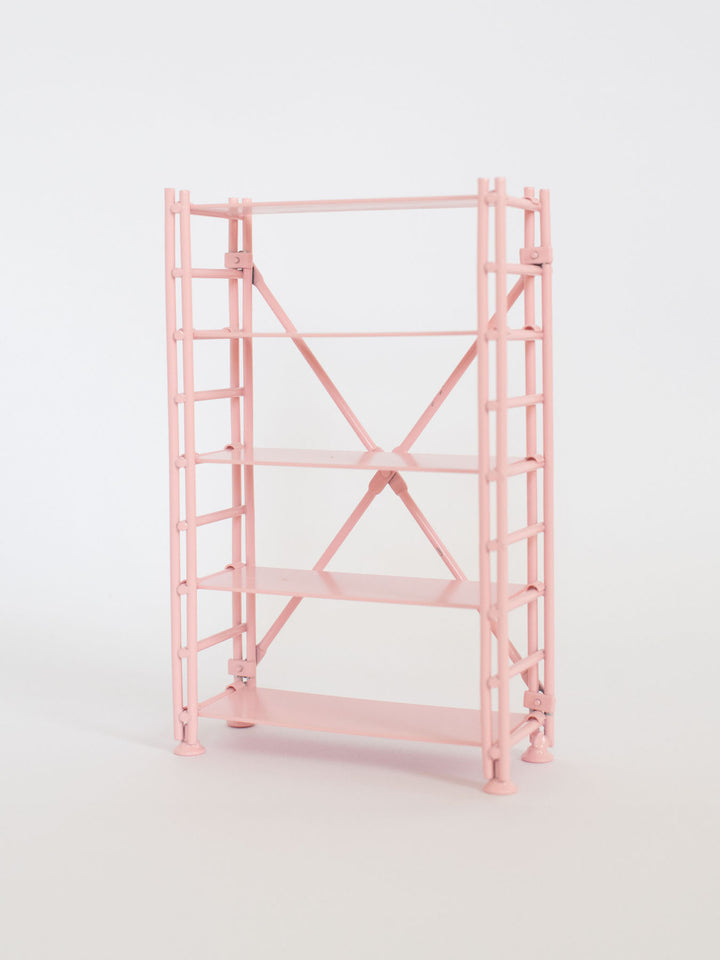 Sweet Pea Pink Metal Bookshelf | Dollhouse Miniature Furniture
