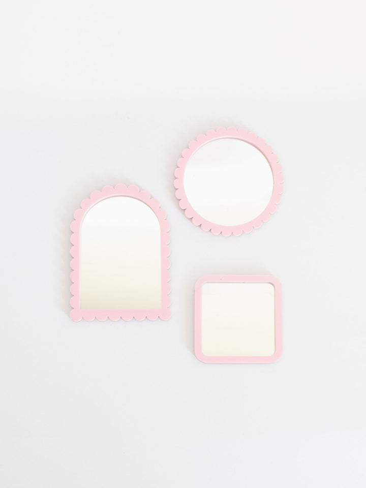 Petal PInk Mirror Collection | Dollhouse Miniature Wall Accessories &amp; Decor