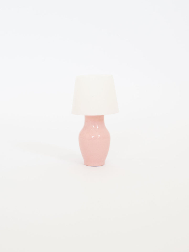 Pretty Pink Table Lamps | Dollhouse Miniature Wall Accessories &amp; Decor