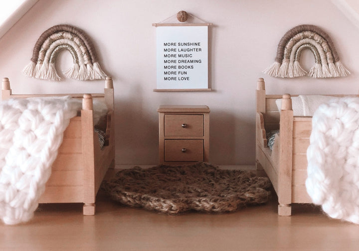 Edin Convertible Twin Bunk Beds | Natural Wood