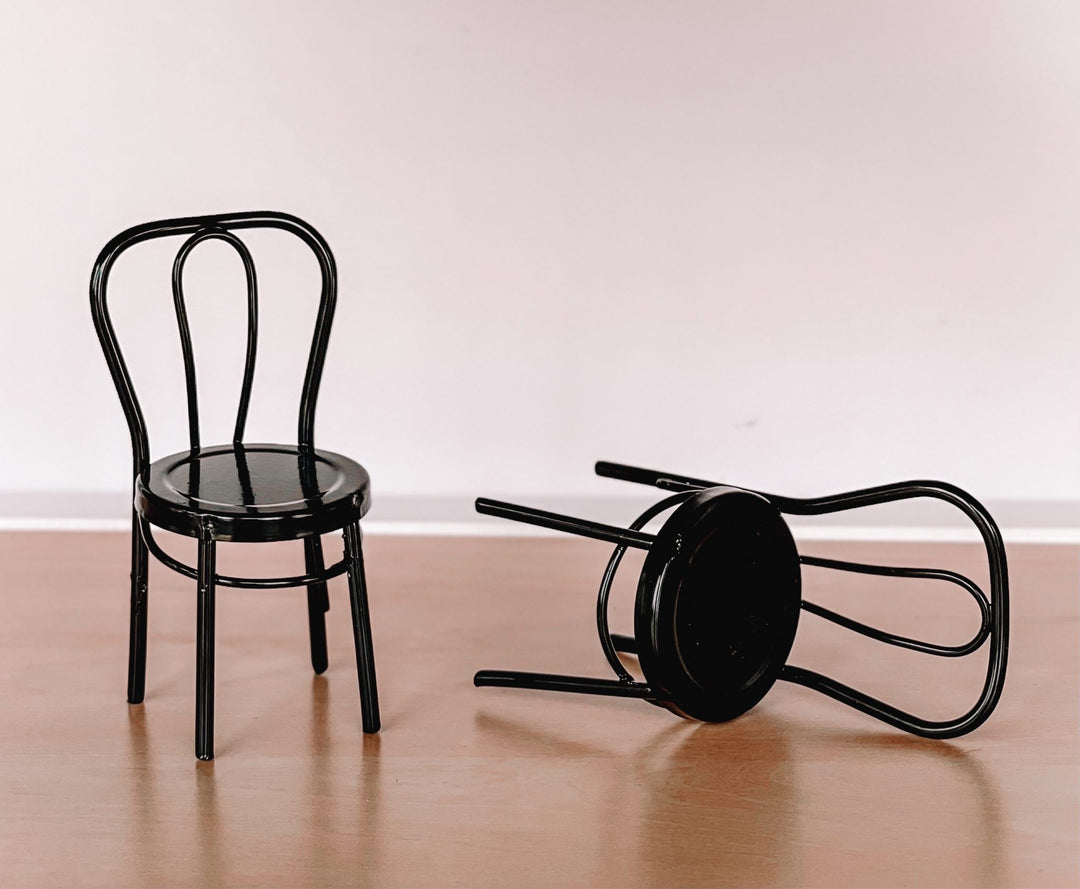 Metal Bistro Chair Set | Black