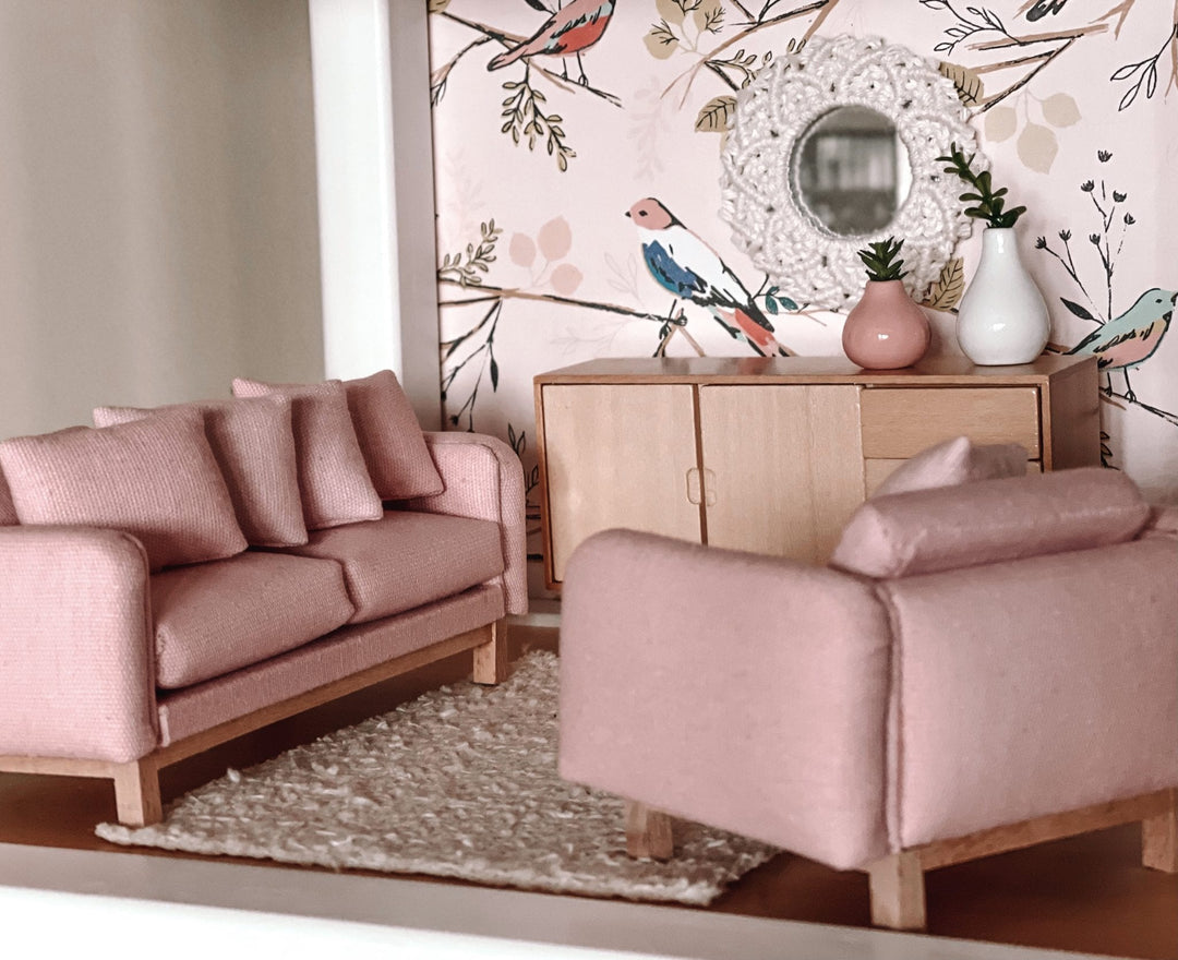 Pretty in Pink Double Sofa