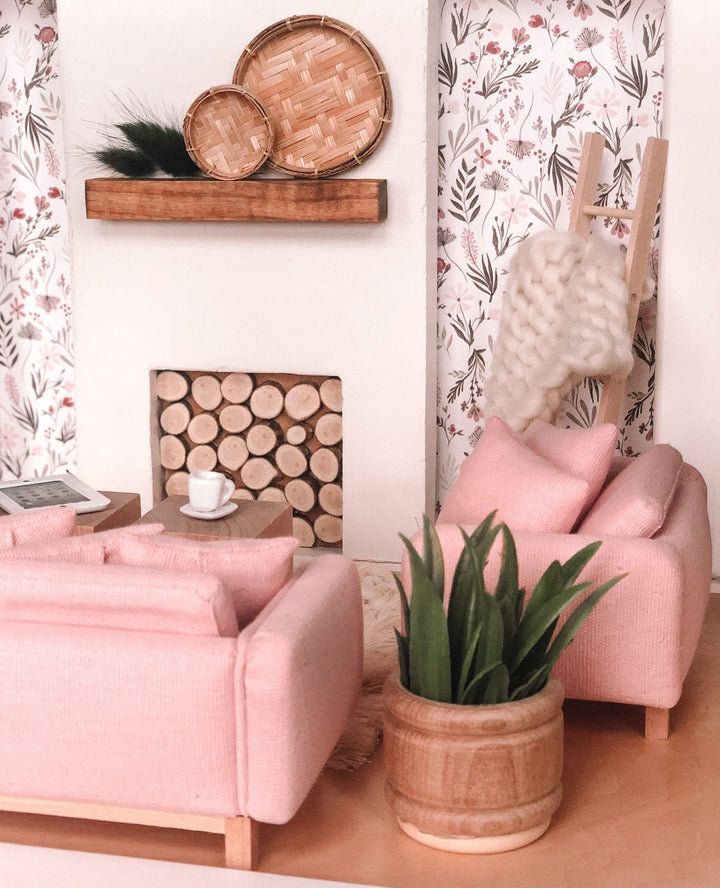 Pretty in Pink Double Sofa