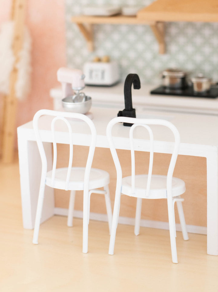 *FLAWED* Metal Bistro Chair Set | White