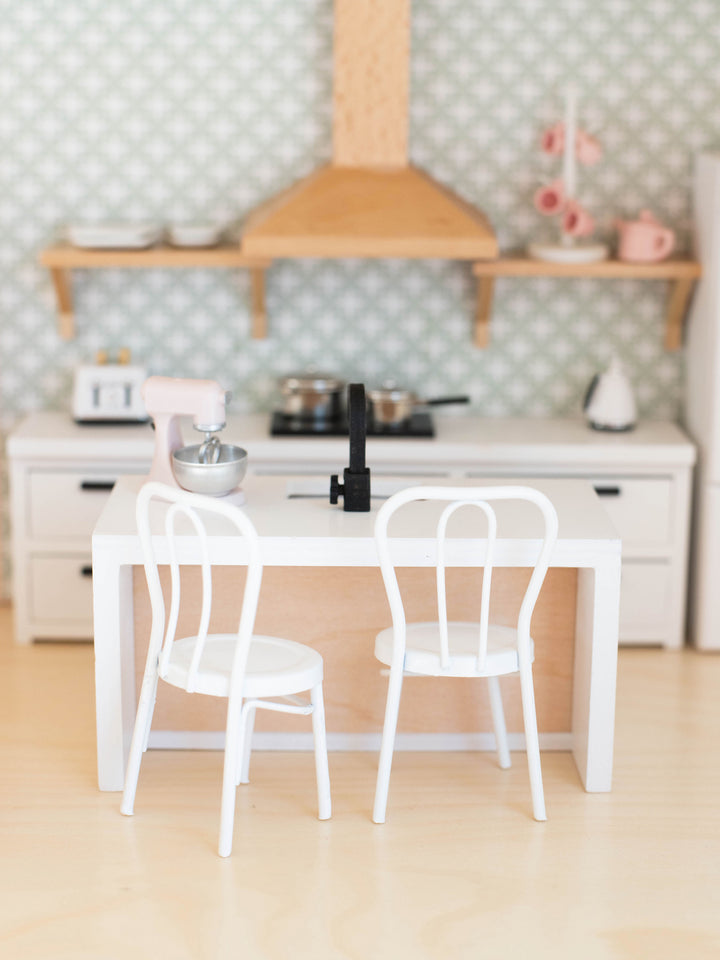*FLAWED* Metal Bistro Chair Set | White