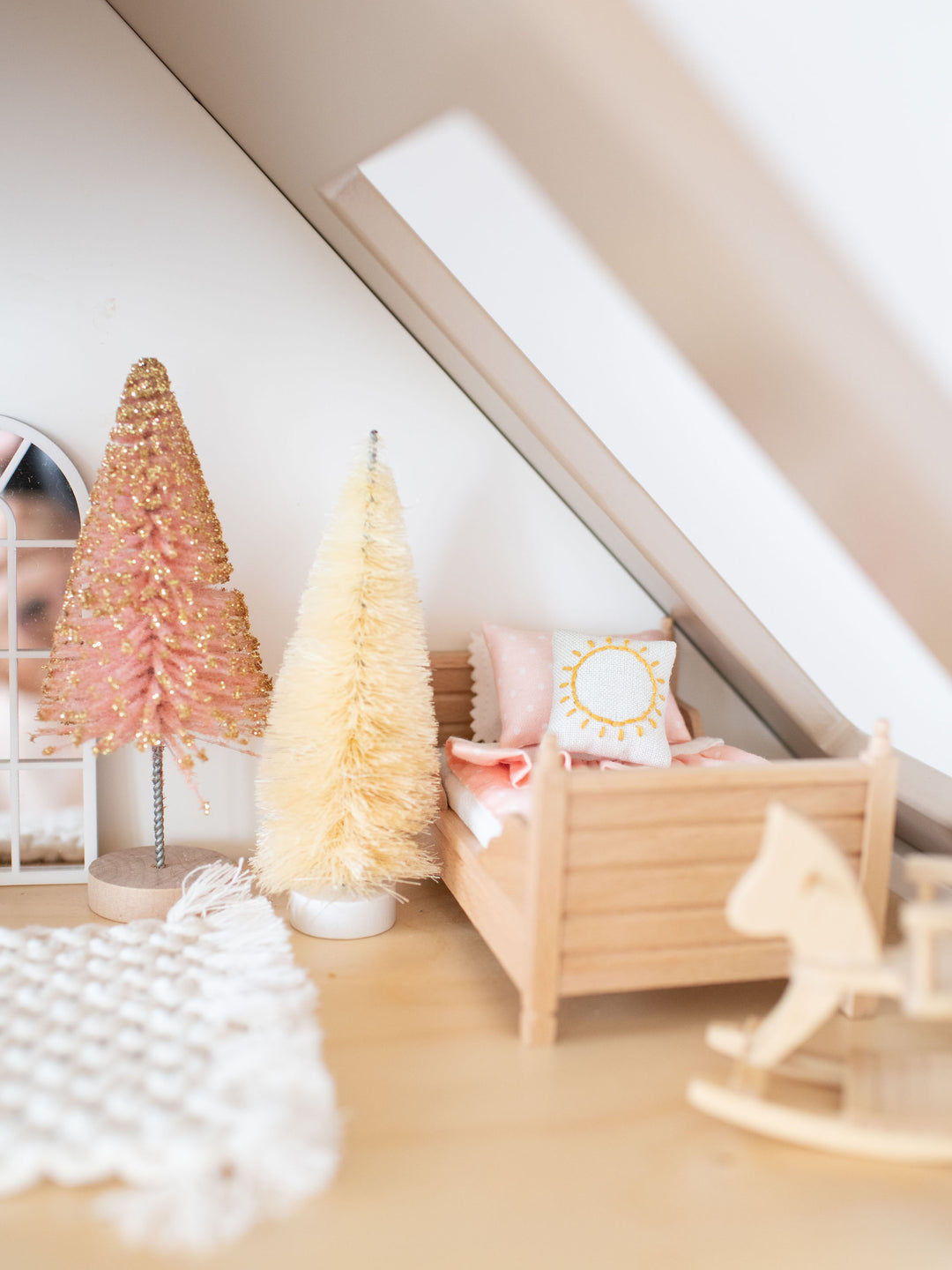 Glitter Bottle Brush Trees | 4 Colors