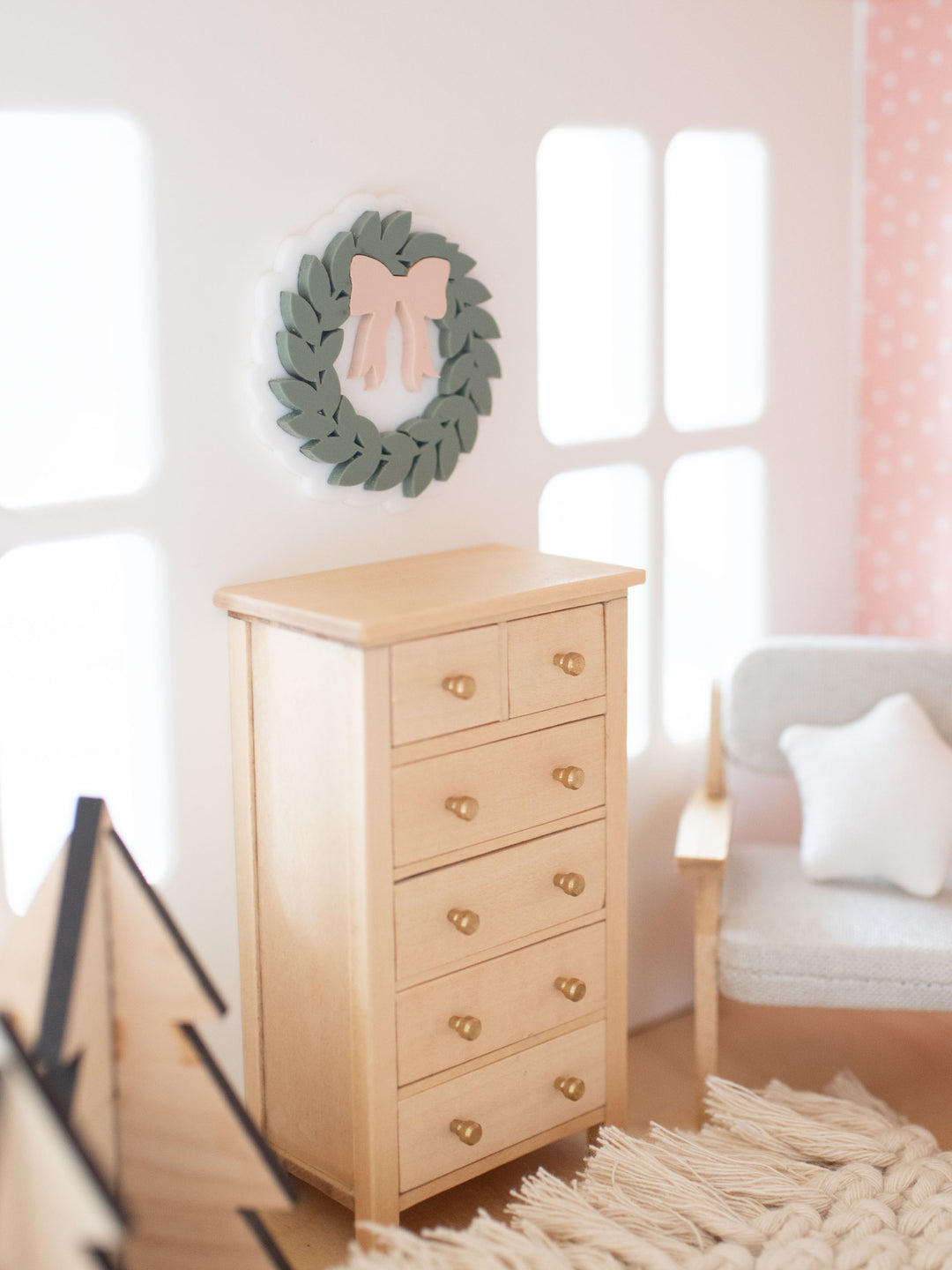 Acrylic Christmas Holiday Wreath | Fern & Blush