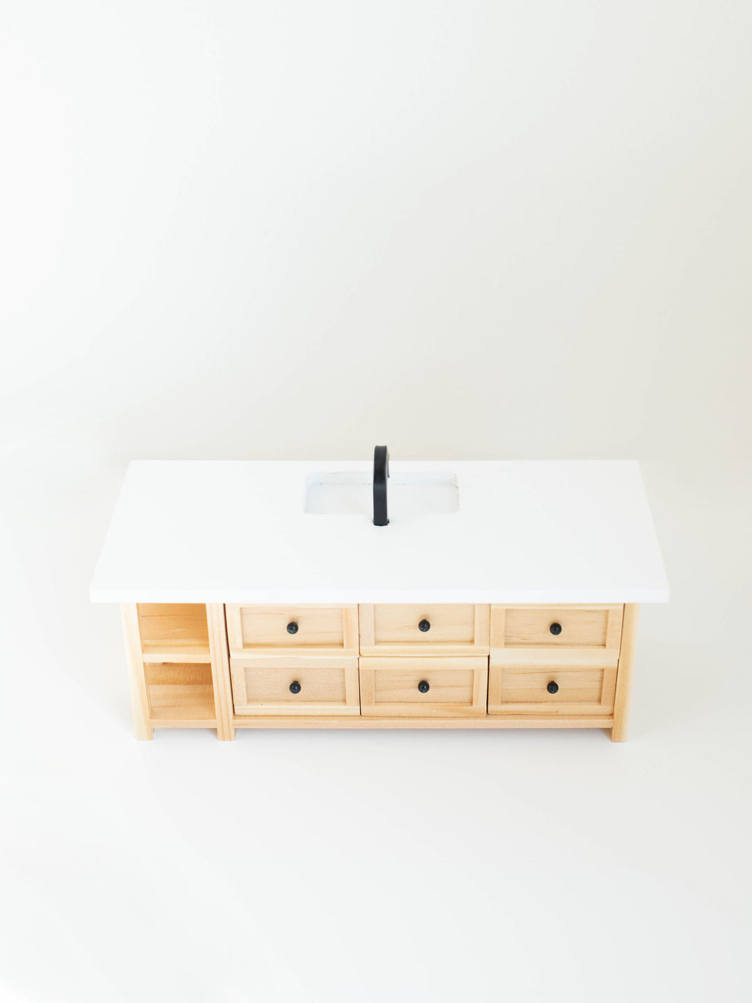 Farm Style Island with Drawers | Natural Wood
