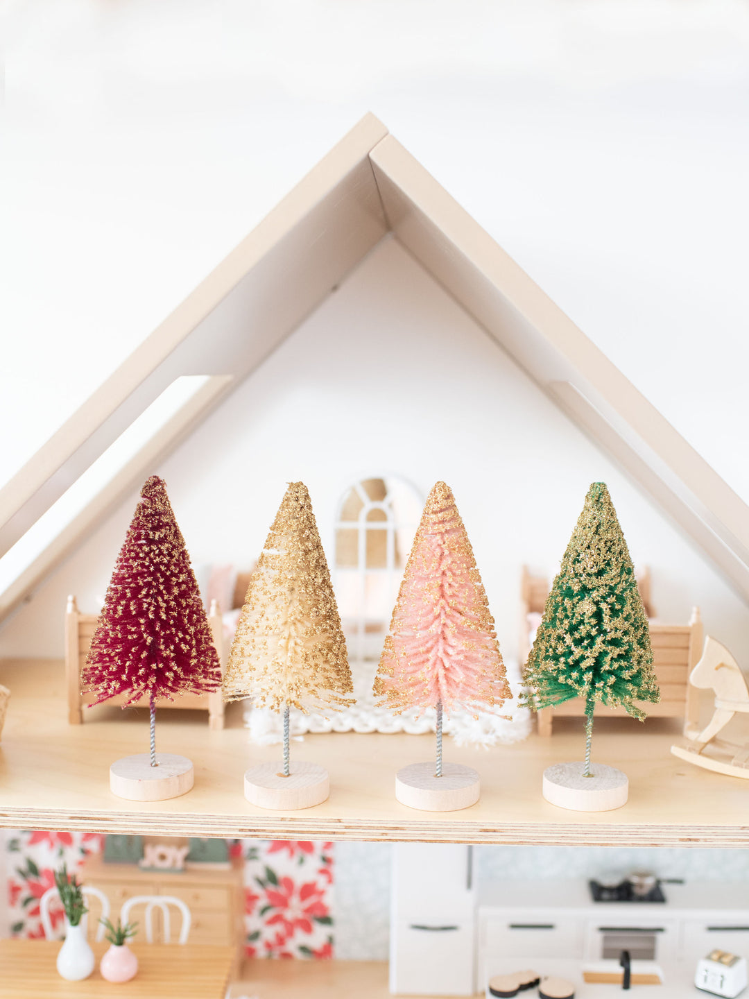 Glitter Bottle Brush Trees | 4 Colors