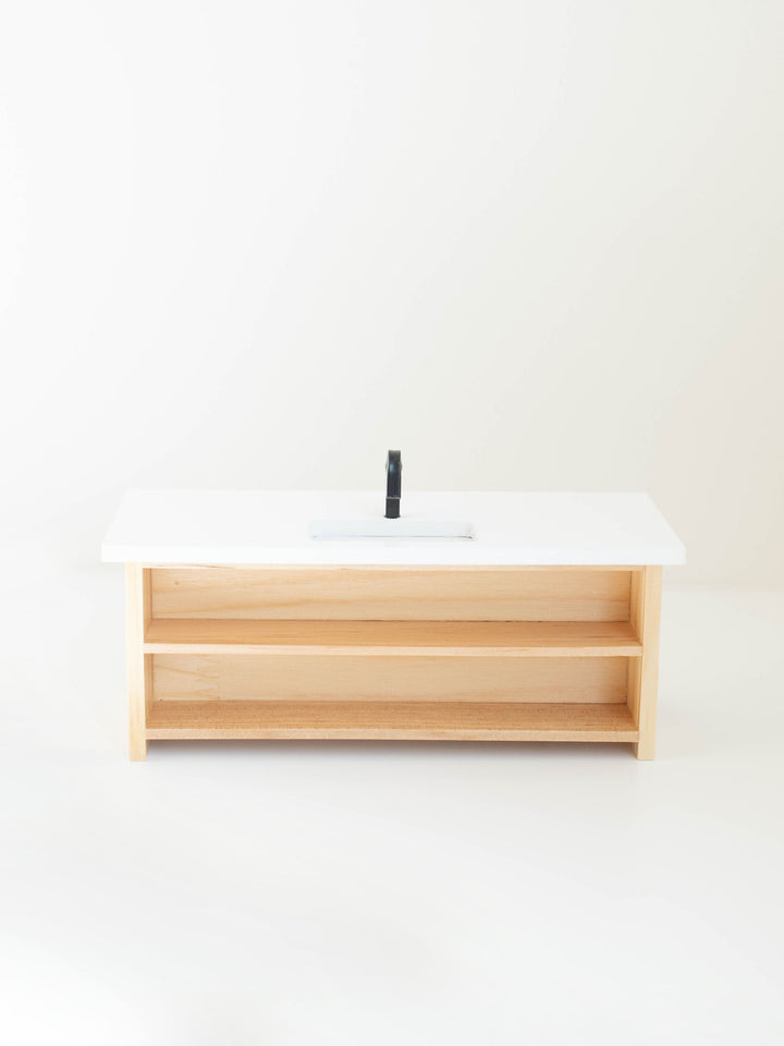 Farm Style Island with Drawers | Natural Wood