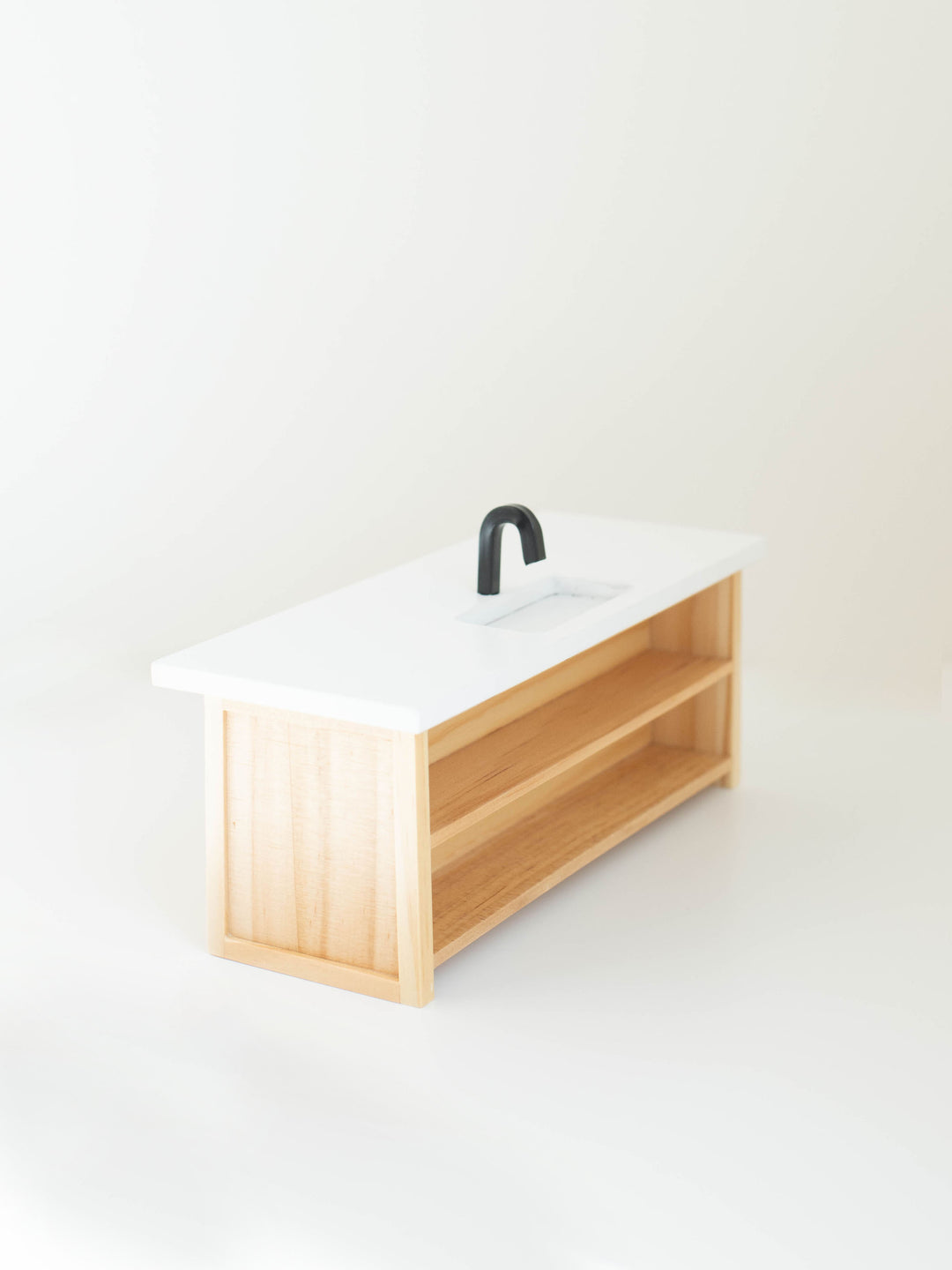 Farm Style Island with Drawers | Natural Wood