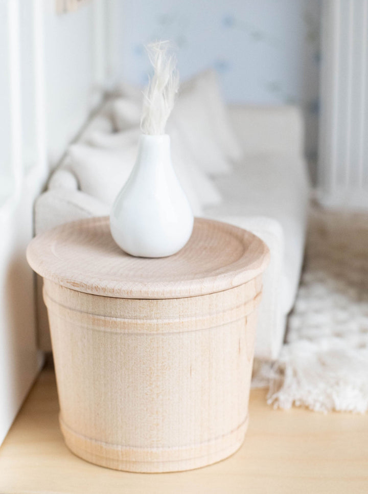 Storage End Table | Natural Wood