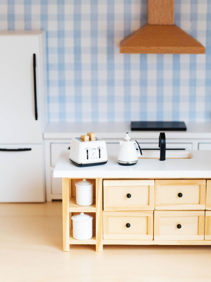 Farm Style Island with Drawers | Natural Wood