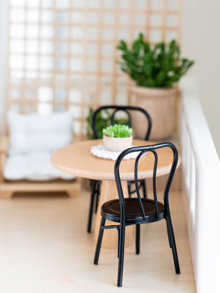 *FLAWED* Round Bistro Dining Table | Natural Wood