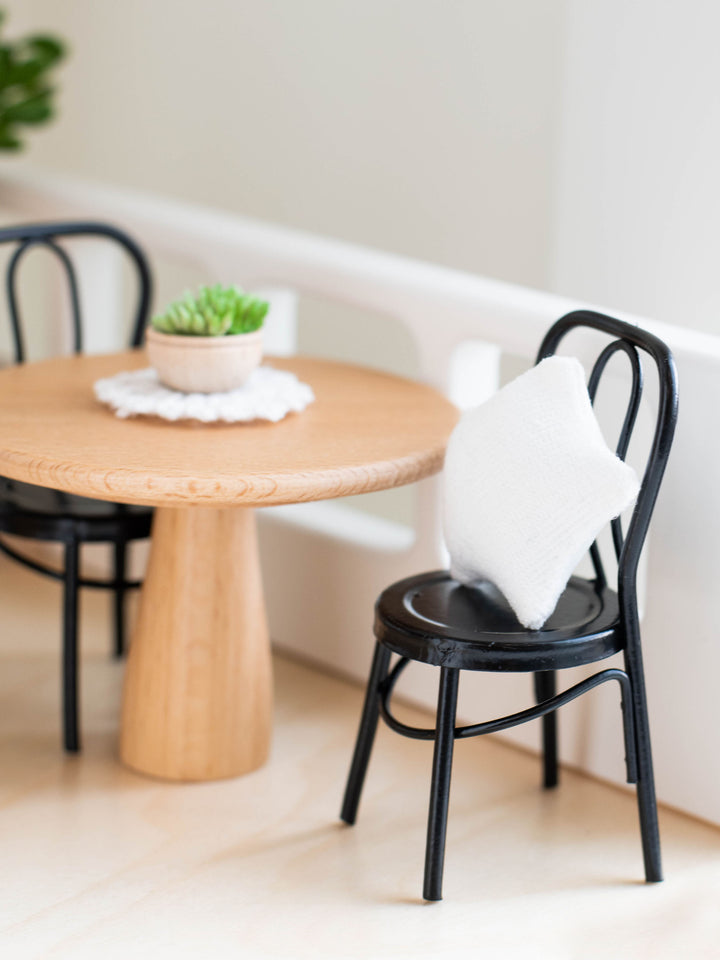 *FLAWED* Round Bistro Dining Table | Natural Wood