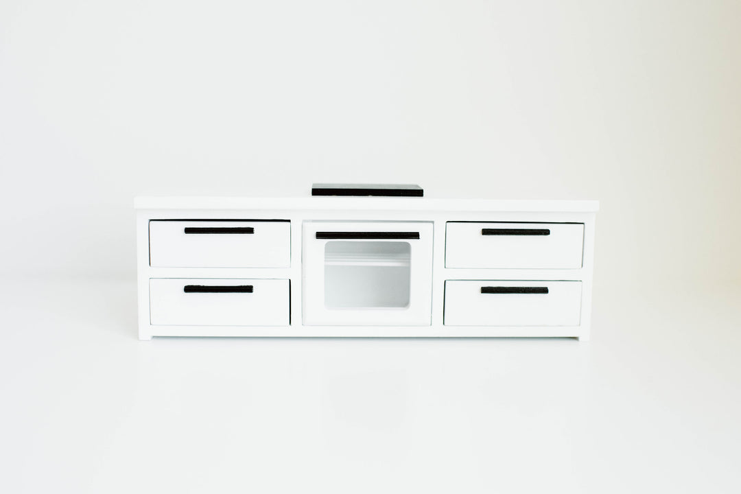 Modern Straight Kitchen Base Cabinets + Cooktop + Oven | White