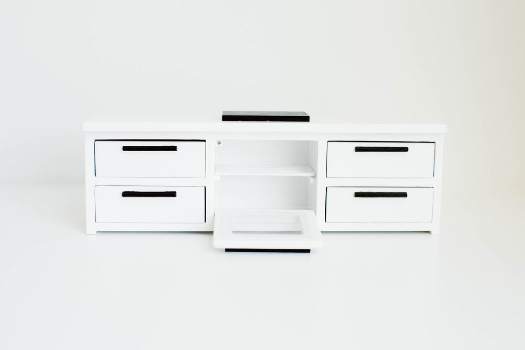 *FLAWED* Modern Straight Kitchen Base Cabinets + Cooktop + Oven | White