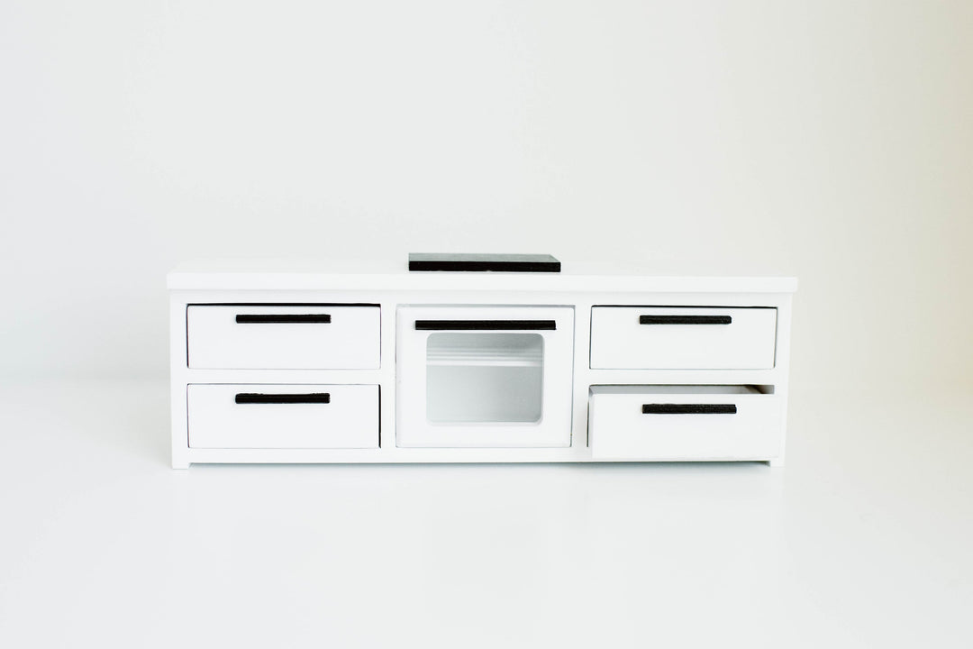 *FLAWED* Modern Straight Kitchen Base Cabinets + Cooktop + Oven | White