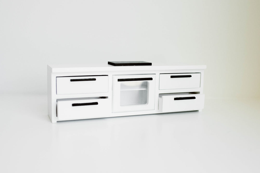 *FLAWED* Modern Straight Kitchen Base Cabinets + Cooktop + Oven | White